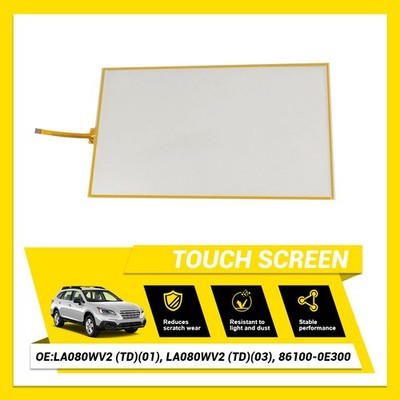 1X Black & Clear Touch Digitizer Panel Glass 8 Inch Fits Toyota Highlander 14-19