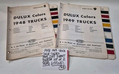 1948 1949 Truck DULUX Colors Paint Chip Dupont Bulletin Lot Of 2 (Read Listing)