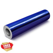 VViViD Chrome Blue Gloss Permanent Craft Vinyl, 50ft x 1ft Roll