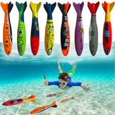 Pool Toys Torpedo Diving Set 8-Pack Dive Torpedos for Kids Adults Fast-...