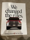 Original 1999 Dodge Ram Pickup Deluxe Sales Brochure Catalog 1500 2500 3500