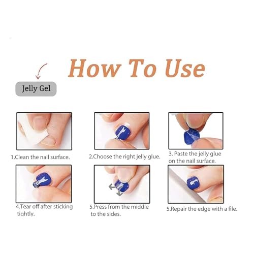 Glitter Press on Toenails Nude Fake Toenails Short Square False Toes with - Picture 6 of 7