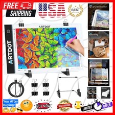 A4 LED Light Pad for Diamond Painting Kits for Adults, USB Powered Adjustable...