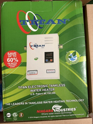 #ad Titan Electric Tankless Water Heater Compact White Instant Wall Mount 220V 240V $199.95