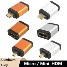Female HD 2.1 Mini /Micro HD to HDMI-Compatible HDTV Adapter Converter 4K 60HZ