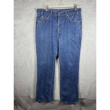 Levis 517 Orange Tab Vintage 1981 Mens 34x31 Blue Bootcut Denim Jeans USA Made