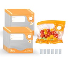 24PCS Sous Vide Bags Reusable, BPA Free Food Vacuum Sealer Bag, Vacuum Zipper...