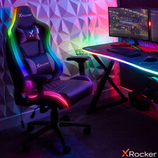Opal RGB Gaming Chair with LED Lights – Ergonomic Recliner, Lumbar & Headrest