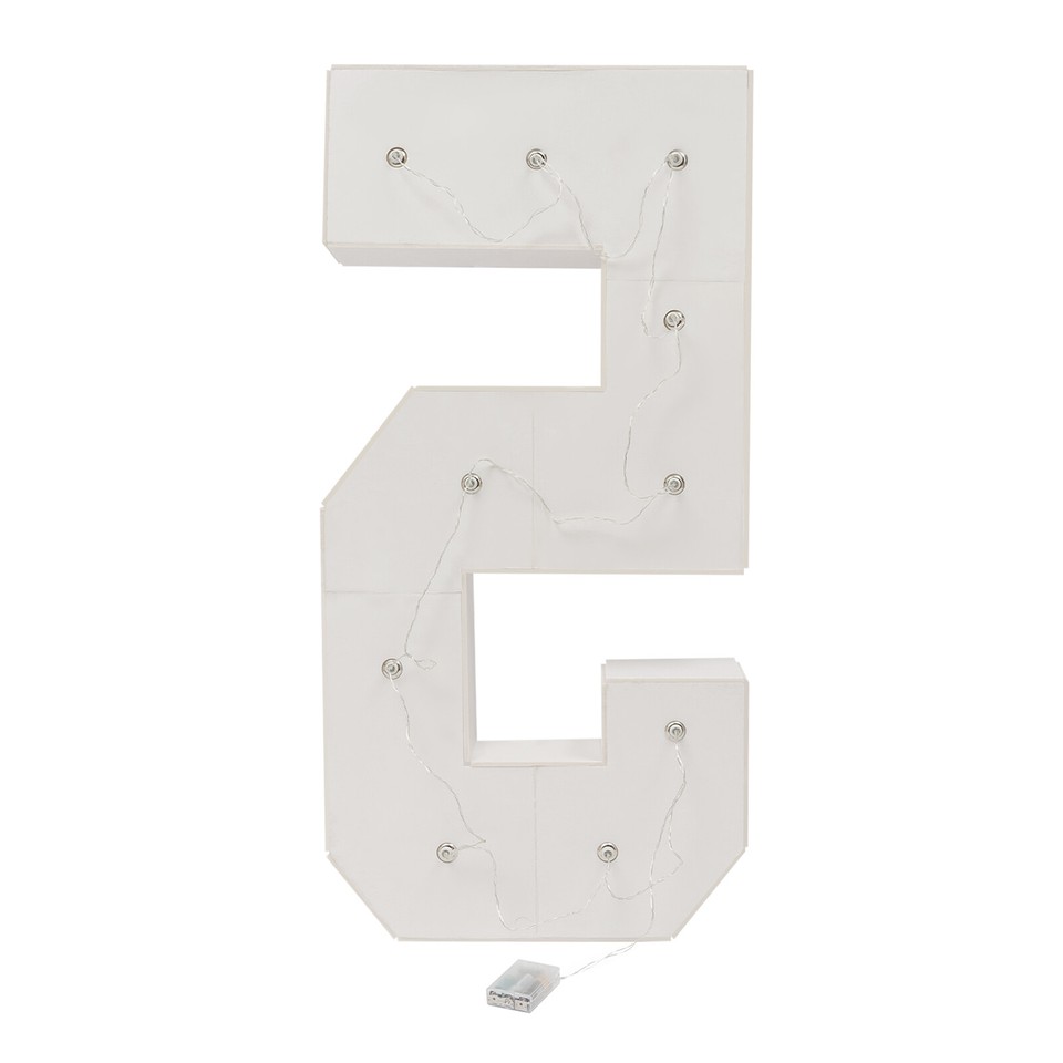 40in Marquee Light Up Numbers 50 Large White LED Numbers for 50th ...