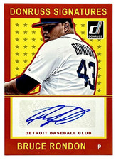 2014 Panini Donruss Signatures Bruce Rondon #BR Auto Detroit Tigers