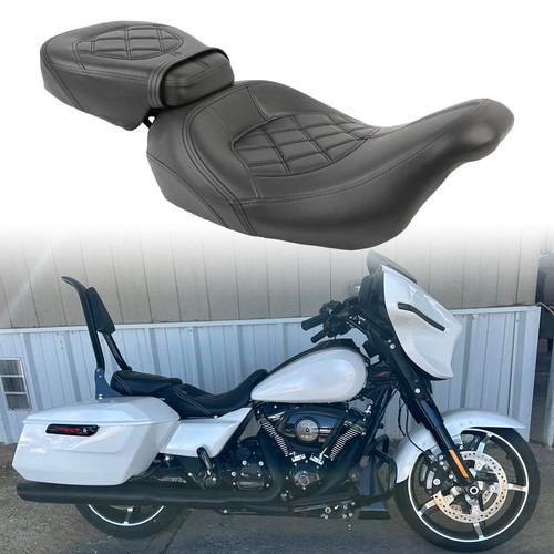 Low-Profile Seat With Rider Backrest Fit For Harley Street Road Glide 2009-2023