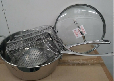 Princess House Stainless Steel 3 Pc. 6 QT Stainless Steel Fryer