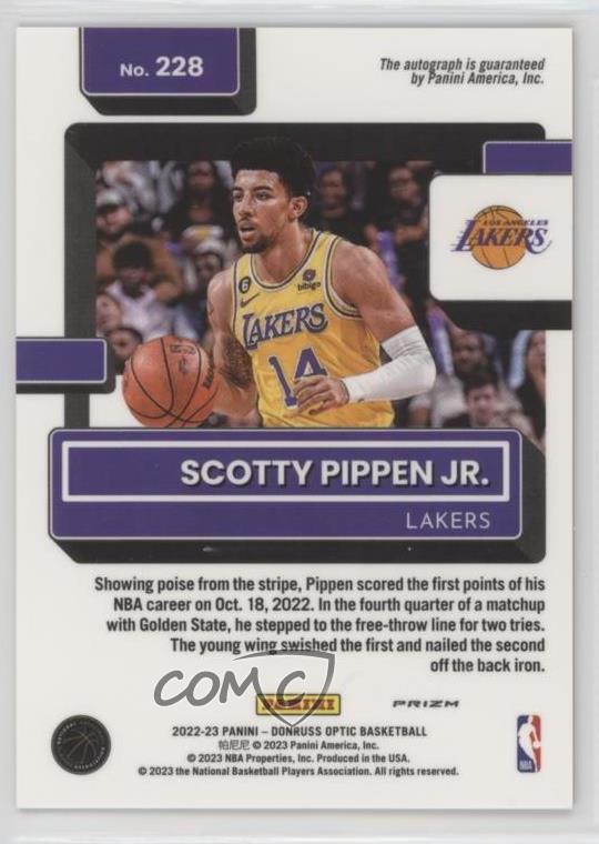 2023 PANINI DONRUSS Auto Scotty Pippen Jr. SIGNATURE SERIES SS-SPJ EUR