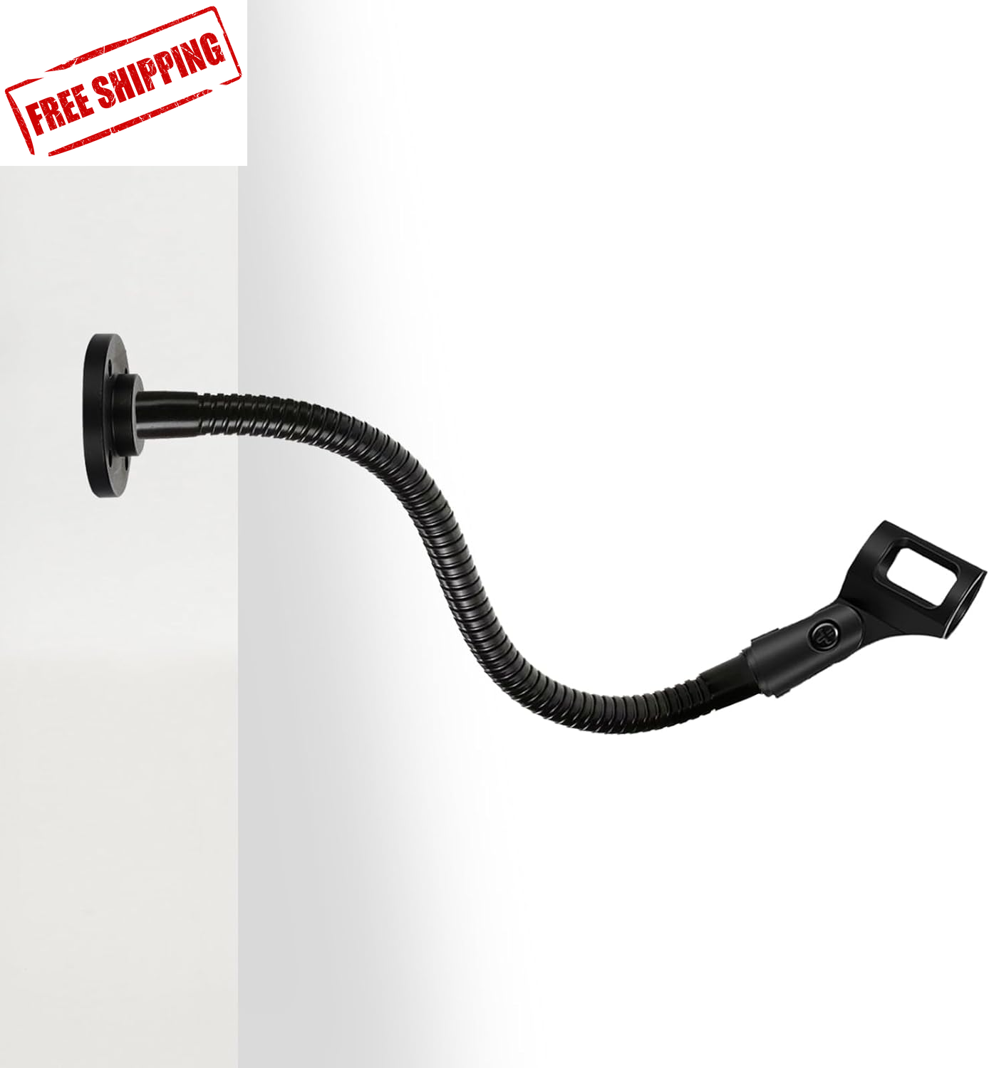 Microphone Arm Stand 19 Flexible Gooseneck Holder with Mounting Base for Table-image