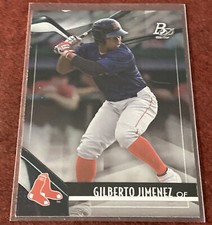 GILBERTO JIMENEZ RED SOX 2021 BOWMAN PLATINUM TOP PROSPECT CARD #TOP-1