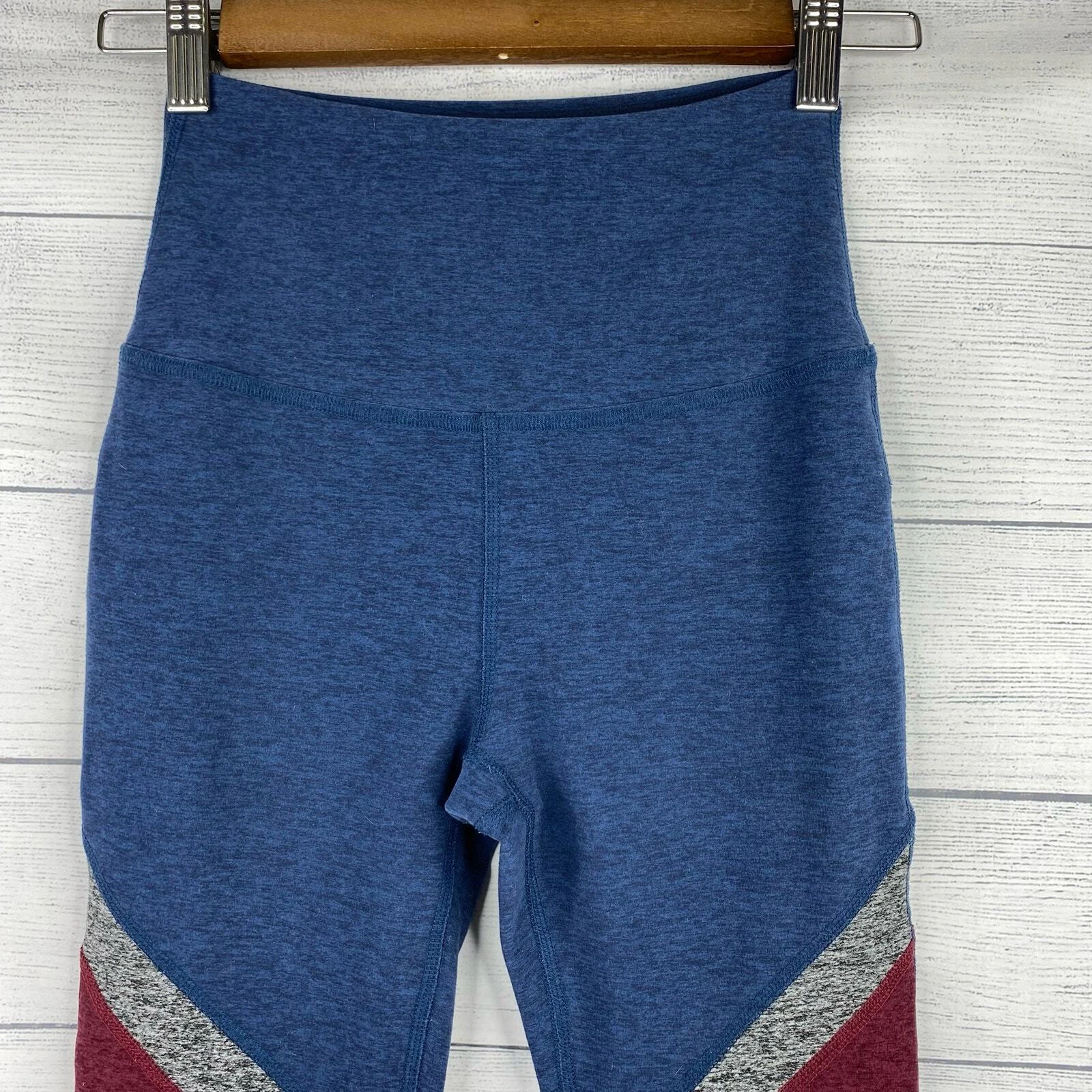 beyond-yoga spacedye tri-panel high waisted midi leggings