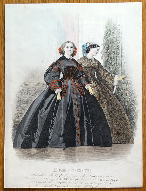 LES MODES PARISIENNE, PARIS FASHION plate 928 antique costume