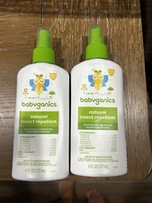 2 pk Babyganics Natural Insect Repellent 6 Fl Oz Deet Free Spray