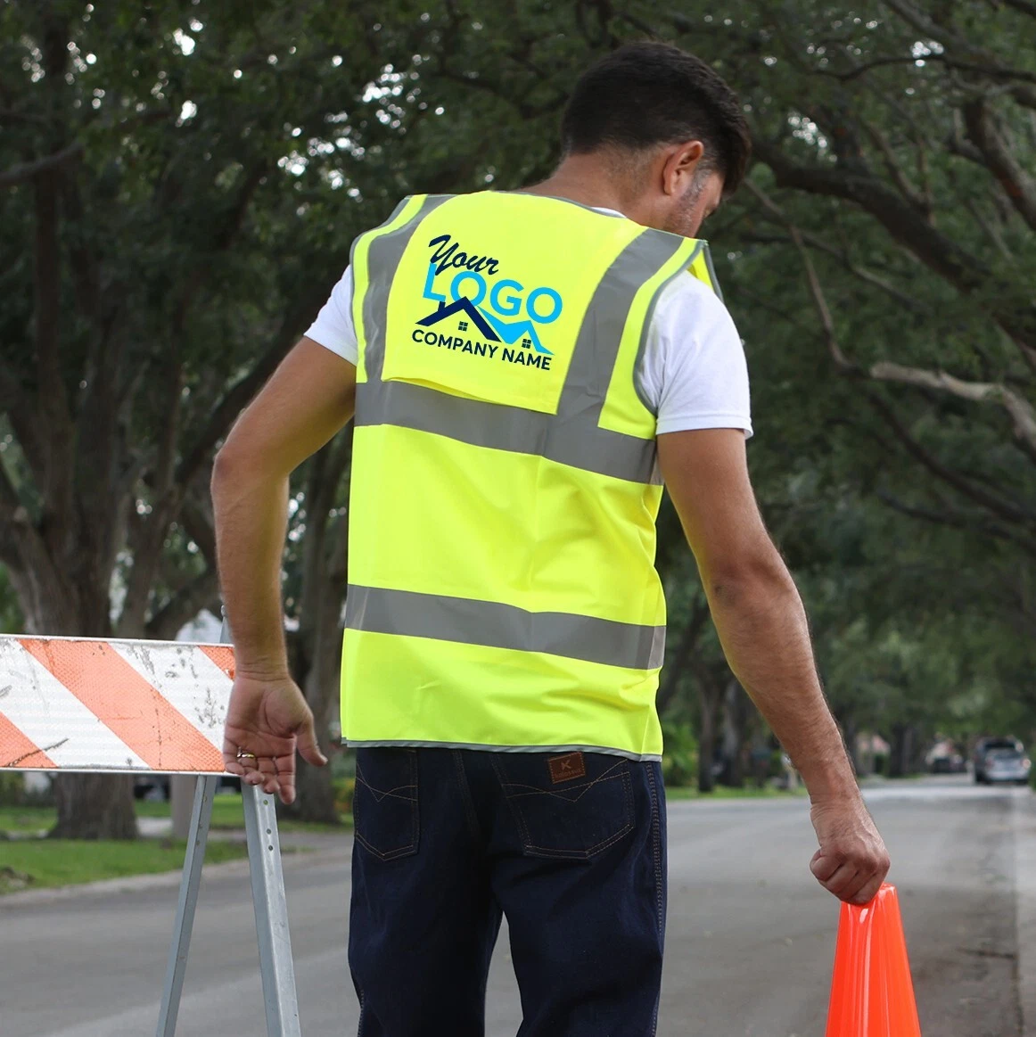 Pack of 10 Custom Hi-Vis Safety Vests – Full-Color Personalized Print image 9
