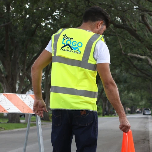 Pack of 10 Custom Hi-Vis Safety Vests – Full-Color Personalized Print image 9