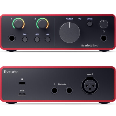 Focusrite Scarlett Solo Studio Pack 4th Gen & Software Bundle