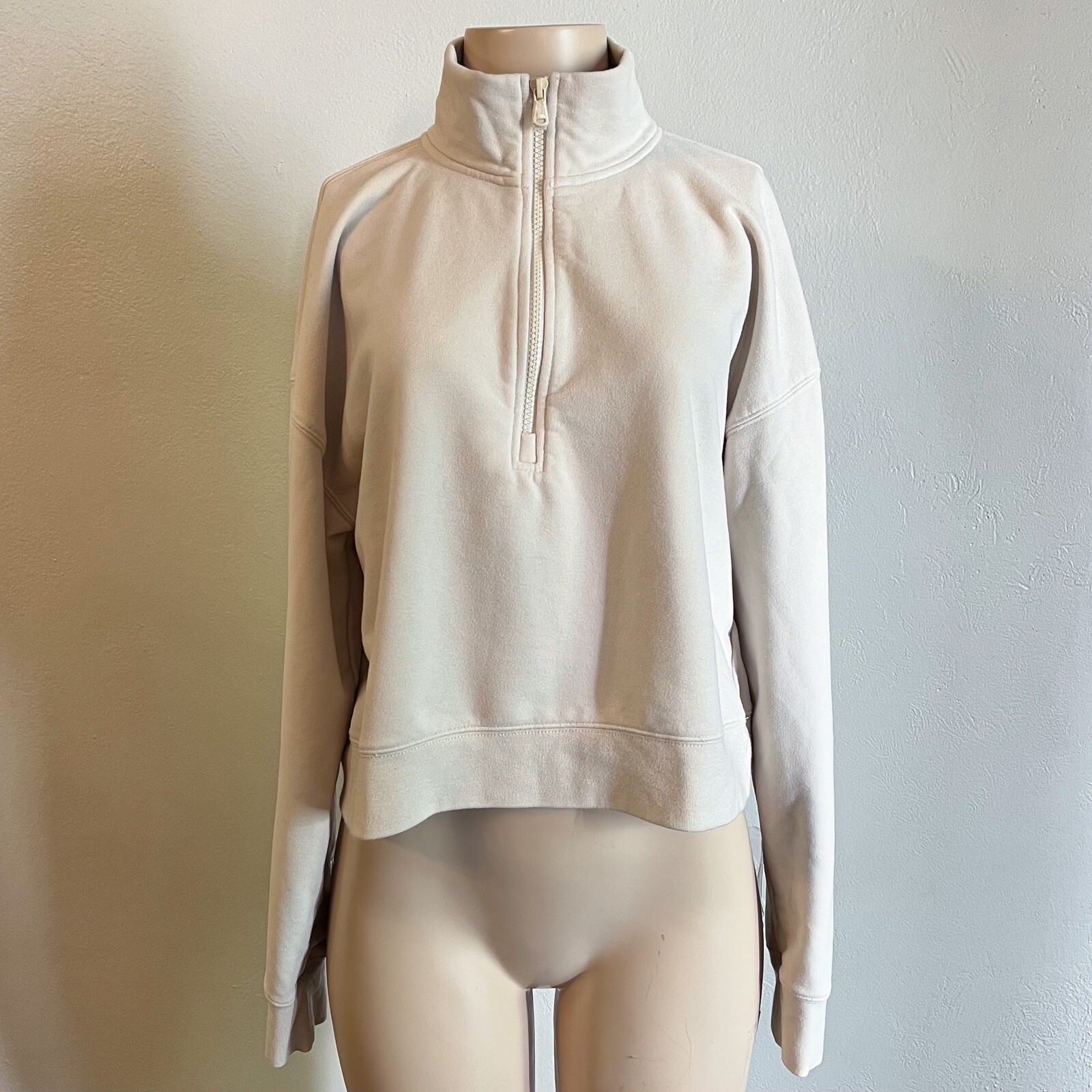 Fabletics Kat Half Zip Pullover Tapioca Sz Large - image 6
