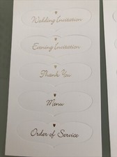 50 Wedding Day Card Making Toppers Banners Embellishments invitation menu heart