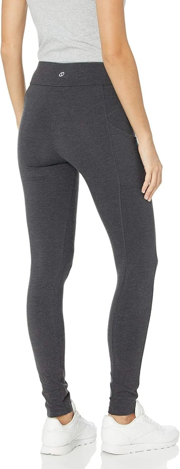 Ropa deportiva para mujer Spalding mezcla de algodón 28" pequeña, gris jaspeado carbón  Foto 2 de 2