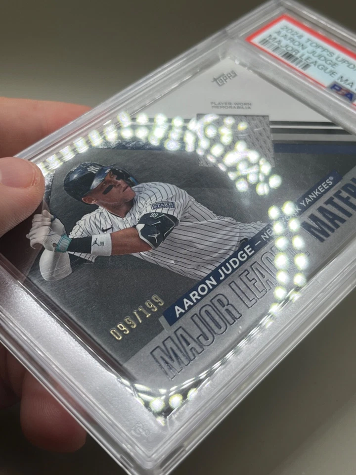 2024 Topps Update Worn Materials - Black Aaron Judge #99/199 Jersey Number PSA 9 - Image 4 of 4