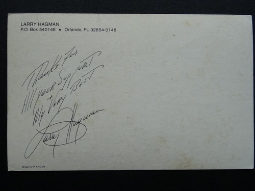 TV & Film Actor Autograph LARRY HAGMAN - J.R. UWING of Dallas c1970s Postcard - Picture 4 of 4