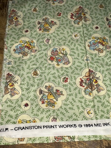 At Home With Mary Engelbreit Garden 1994 Cranston Fabrics Remnant 44” x 32” - Picture 12 of 16