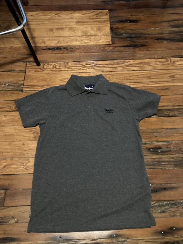 Pepe Jeans London Men’s Grey Short Sleeve Polo Shirt Sz 2XL