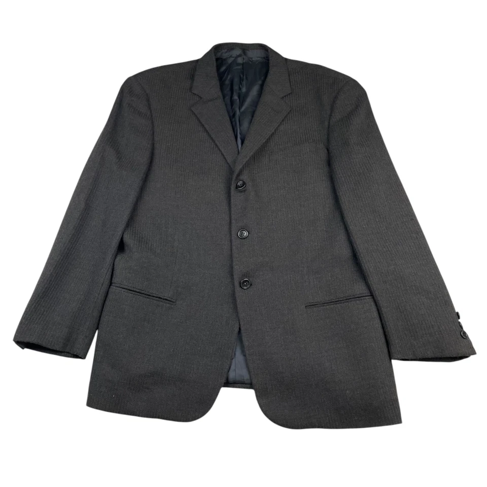 Blazer Armani Collezioni Para Hombre Mezcla Cachemira Marrón Espiga • Italia • 40R Foto 2 de 4