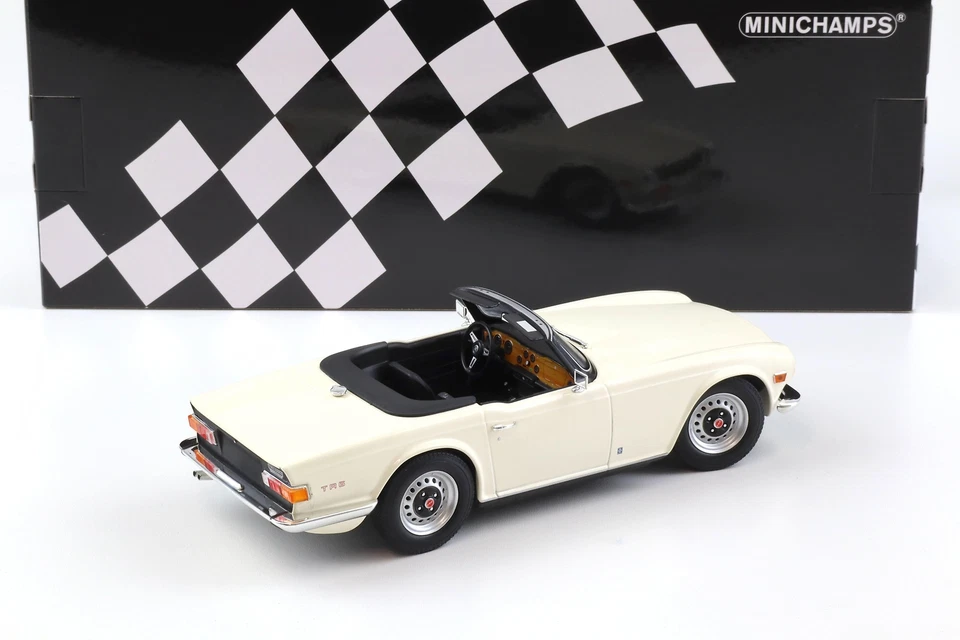 1:18 Minichamps Triumph TR6 Roadster 1969 LHD Bianco - Immagine 3 di 4