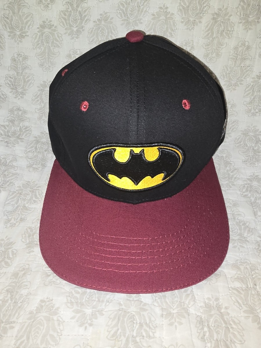 Trucker Hat Dc Hats Lids Batman Hat Snapback Maroon And Black