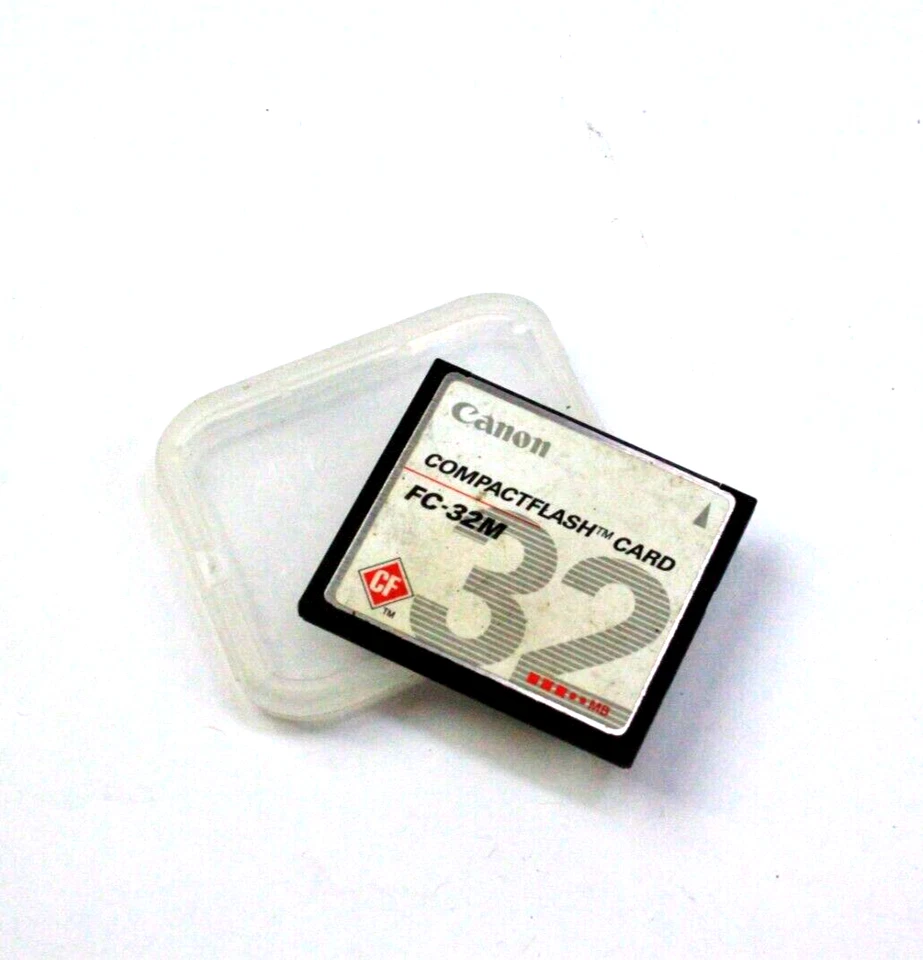 Canon Compactflash Memory Card FC-32M 32MB Camera 2004 Tested Working w/ Case - Image 2 of 4