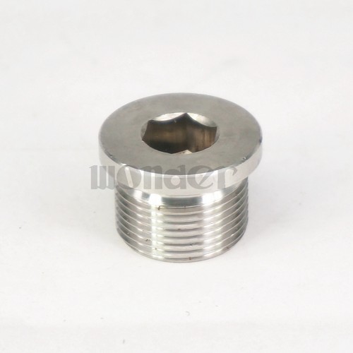 M24x1.5mm Male SS304 Countersunk End Plug With Flange Internal Hex Head ...