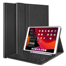 For iPad Air 3rd Generation 10.5 Keyboard Case Smart Leather Cover Pencil Holder