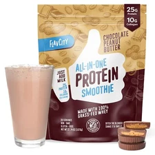 100% Grass-Fed Whey Protein Smoothie with Collagen (25g of Protein) -Gluten Free
