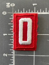 Boy Scouts of America BSA Red White Patch Troop Number  0 Shoulder 0 No. Zero
