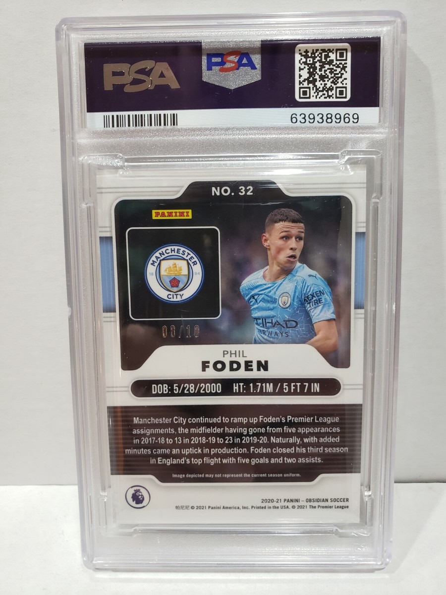 その他 FODEN 2020 Panini Obsidian Phil Foden Electric Etch Yellow 8/10
