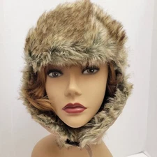 KB Ethos Premium Headwear Trapper Winter Hat Tan Fur Lined "Stay Warm in Style"