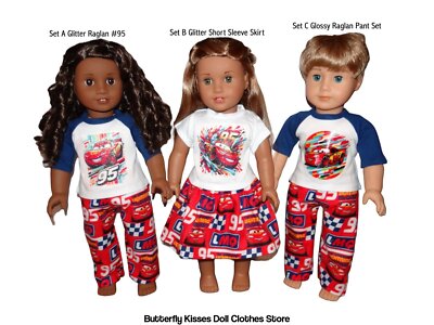 Doll Clothes  Handmade Fits 18  American Girl  Lightning McQueen Cars Outfits
