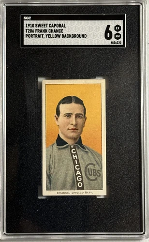1909-11 T206 Sweet Caporal YELLOW 350, 30 - Frank CHANCE - SGC 6+++ HOF Cubs