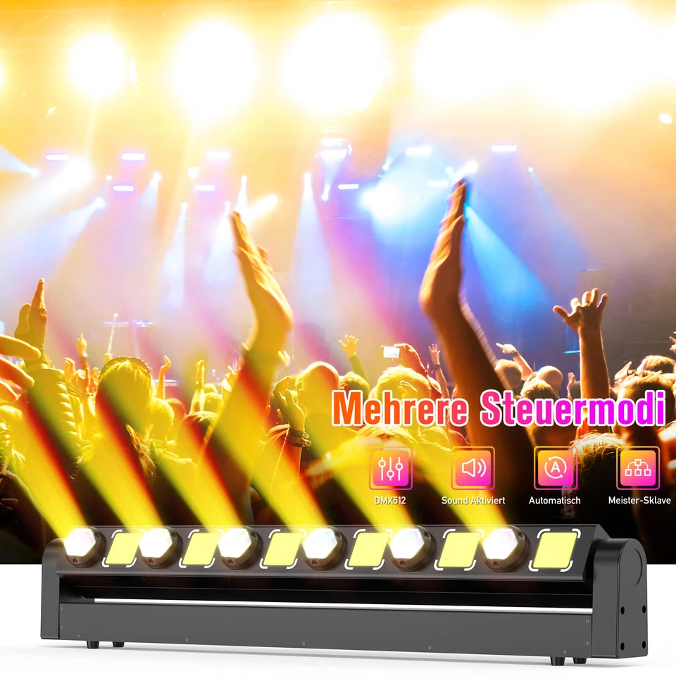 150W Wallwasher Bühnenlicht RGBW 6+6 LEDs DMX Swing Moving Head Strahler DJ Bar - Bild 4 von 4