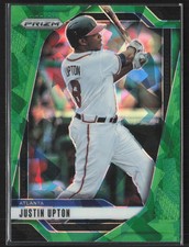 2025 Panini Prizm - Justin Upton #115 Green Cracked Ice PRIZM
