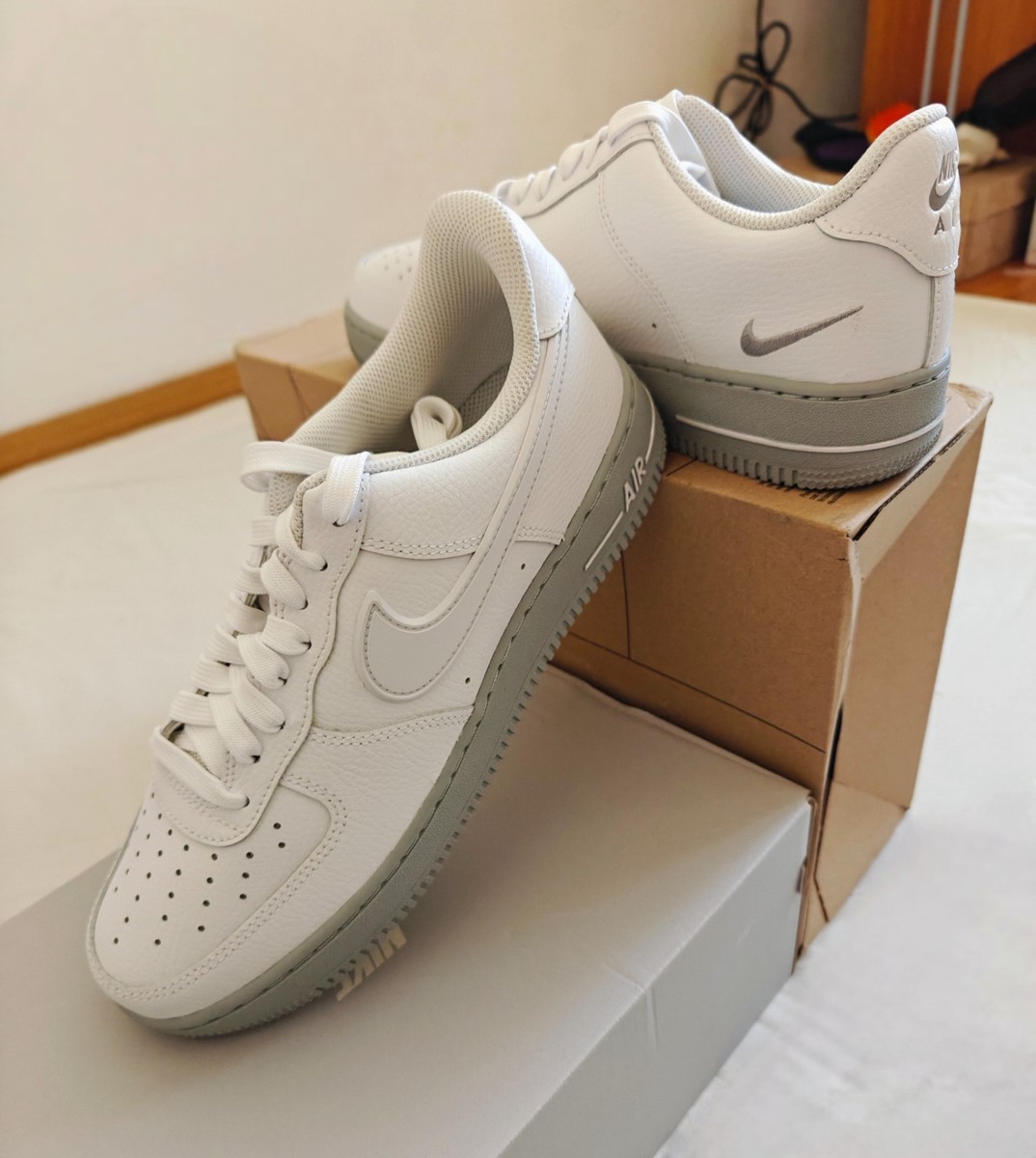 Nike Air Force 1 '07 White Light Smoke Grey HV6418 100 Men's Size