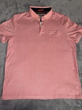 Ted Baker London Mens Short Sleeve Polo Shirt Size 5 Peach