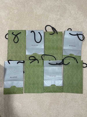 Limited Edition Gucci/Balenciaga Collar Paper Gift Shopping Bags