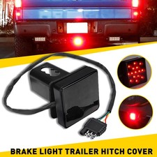 Fit Towing Hauling & 2" Size Smoked Lens 15-LED Light Brake Hitch Trailer Cover